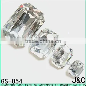 Rectangle Octagon Shaped Crystal Decorative Glass Beads thumbnail-1
