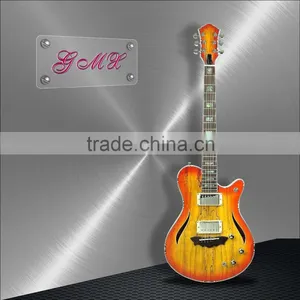 Wholesale Cheap Price Half Hand Made Plywood Jazz Guitar thumbnail-1