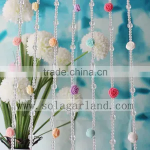 Beauty Decorative String Curtain Strand Acrylic Crystal Beaded Curtain Wedding DIY Party Decor thumbnail-3
