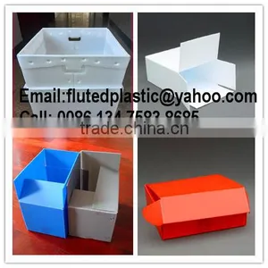 Collapsible Polypropylene Plastic Corrugated Carboard Corflute Boxes thumbnail-1