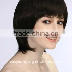 Black Synthetic Wigs, Ladies Short Bob Hair Cut Wigs thumbnail-4