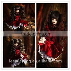 High Quality Dark Brown Deep Curly Lolite 1/4 BJD Doll Wigs thumbnail-1