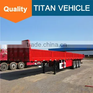 TITAN 50tons Wall Side Cargo Truck Trailer for Namibia Good Price Sale thumbnail-2