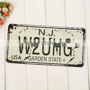 Vintage Souvenir Custom Car Logo 3d Embossed Car Number License Plate thumbnail-1