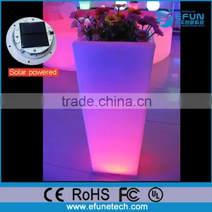 New Products 2017 Remote Control RGB Color Changing Outdoor Led Illuminated Solar Lighted Flower Pots thumbnail-3