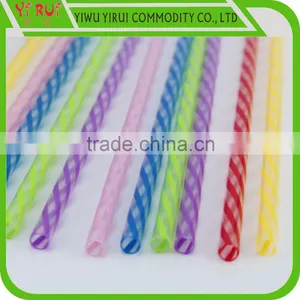 Plastic pp Transparent Stripes Drinking Straws thumbnail-3
