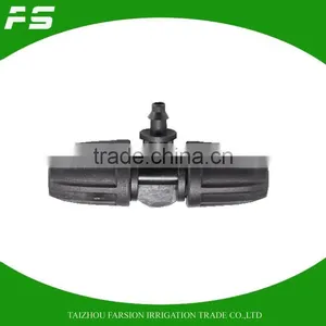 Lock Type Single Reducer Tee Connector Adapter For DN8/11 Irrigation Tube thumbnail-1