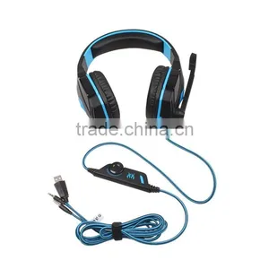 New High Fidelity Noise-Cancelling Gaming Headset Gaming Headphone With Microphone Blue thumbnail-4