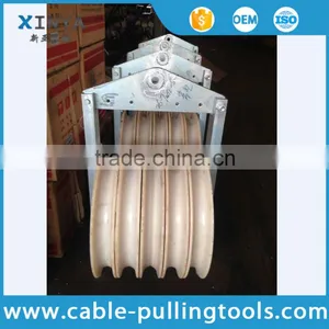 Large Diameter Bundled Conductor Pulley Stringing Block With Five Nylon Wheel 660mm thumbnail-1