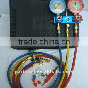Aluminum Manifold Set With Sight Glass(HVAC Tools) thumbnail-1