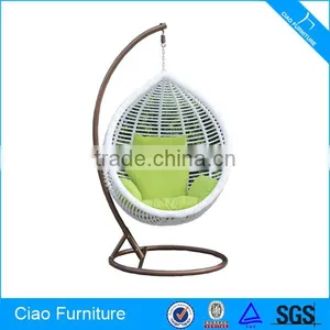 Fashionable Outdoor Furniture Garden White Round Swing Chair thumbnail-1