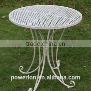 Power Coated Anti-White KD Metal Round Coffee Table thumbnail-1