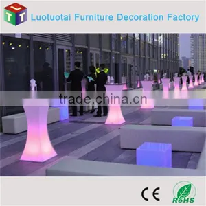 Remote Control Soli Plastic Led Bar Furniture/high Top Led Bar Cocktail Table thumbnail-3