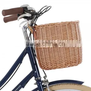 Wholesale Round-shaped Large Empty Wicker Bike Basket for Storage thumbnail-1
