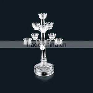 Lead-free Crystal Wholesale Glass Tall Candelabras and Flower Stands thumbnail-1