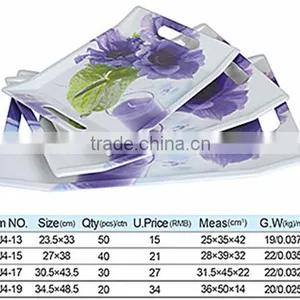 (W23.5XL33cm) Melamine Handle Tray thumbnail-1