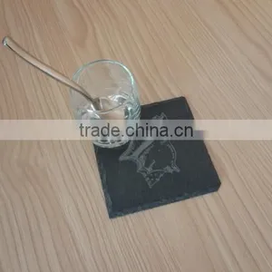Natural Lazed Black Slate Coaster With Sea Shell Designs thumbnail-5