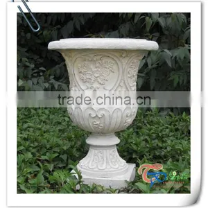 Fiberglass Popular Hot One White Classical Garden Flower Pot Molds thumbnail-1
