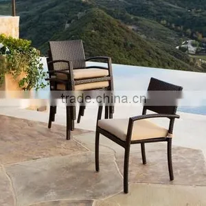 2017 Trade Assurance Widely Used Garden pe Flat Rattan Stackable Chairs Furniture thumbnail-1