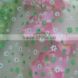 OG002 Hotsale Flower Printed Organza Fabric thumbnail-3