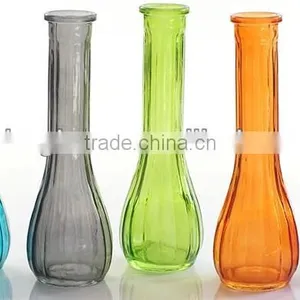 Colored Glass Vase Glass Flower Pot thumbnail-1