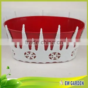 Wholesales in Home Decor Metal Planter/ Felt Big Flower Pot thumbnail-4
