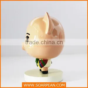Customozed Fiberglass Vivid Cute Pig Cartoon Statue thumbnail-2