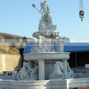 Large Outdoor Garden Decoration Marble Stone Waterfall Fountain Statue Sculpture thumbnail-1