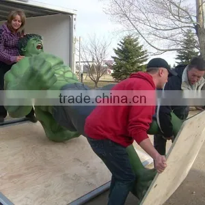 Outdoor Garden Decoration Fiberglass Material Life Size Hulk Statue for Sale thumbnail-6