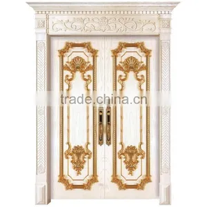 Luxury Antique Solid Wood External Door for Villa and Hotel, Finished by Handcarved BF11-12191c thumbnail-4
