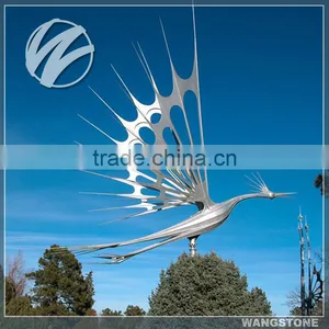 Stainless Steel Flying Abstract Bird Sculptures thumbnail-1