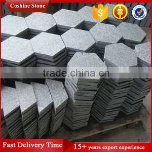 Black Basalt Stone Pearl Black G684 Granite Hexagon Tile thumbnail-3