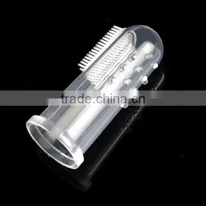 2017 Hot Sale China Wholesale Silicone Finger Toothbrush Baby Teeth Care Product thumbnail-1
