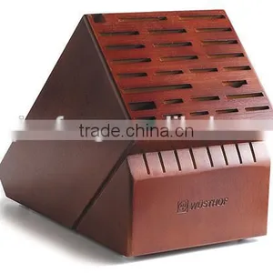 Deluxe 28- Slots Rubber Wood Knife Block, Stand, Holder thumbnail-1