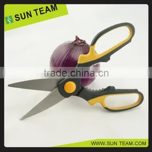 SK020 8" Serrated Edge Magnetic Kitchen Scissors With Double Injection Handle thumbnail-1