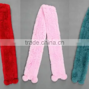 High Quality Knitted Rex-Rabbit Scarf thumbnail-2