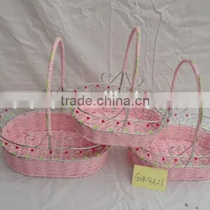 Wire Basket With Pepaer Rope thumbnail-1