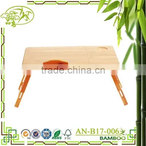 Folding Bamboo Table on Bed for Laptop PC Computer thumbnail-4