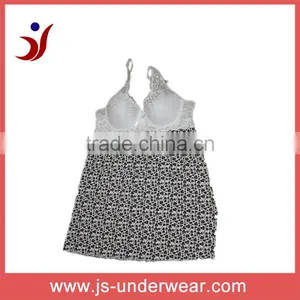 Sexy Lace Night Wear Set Sexy Night Dress Hot Pajamas Set Make in China(accept OEM) thumbnail-1