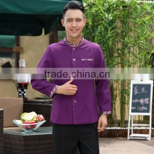 High Quality Poly Cotton Chef Cook Wear Durable Chef Uniform Jacket Shirt thumbnail-3