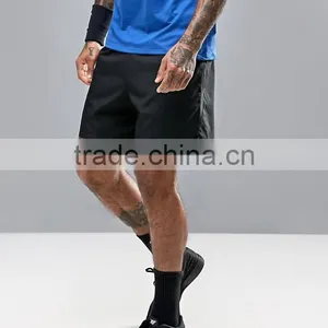 High Quality New Design Custom 100% Polyester Black Men's Fashion Gym Sport Running Shorts thumbnail-1