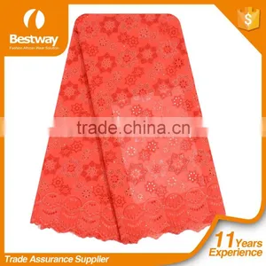 100% Cotton Swiss Voile Dry Lace Fabric With Embroidery/ Swiss Voile Lace in Switzerland for Garment SL0409-7 thumbnail-3