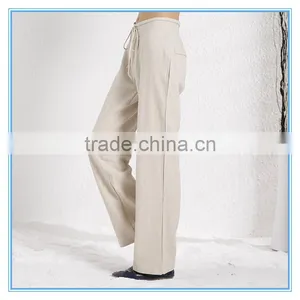 New Fashion Office Lady Wide Leg Pants Linen Casual Elephant Long Palazzo Pants thumbnail-5