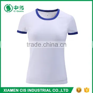 2017 Latest Fashion Summer 100% Cotton Slim Fit Round Neck Women Blank T Shirt thumbnail-4