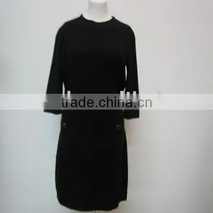 100% Superfine Merino Wool Lady Fashion Dress thumbnail-1