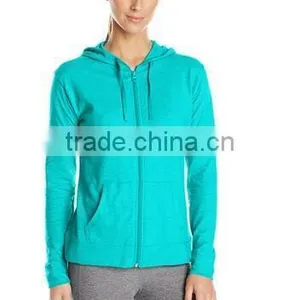 Full Zip Tracksuit 100% Cotton Cheap Hoodies for Women thumbnail-5