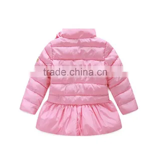 Facotry Custom Made New Design Light Thin Kids Down Jackets Fashion Little Girl Outdoor Winter Dress Coats thumbnail-3