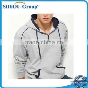 Good Quality Grey Pullover Sweatshirt With Hood thumbnail-1