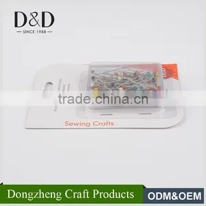 Professional Manufacture Colorful Straight Decorative Glass Flower Head Pins thumbnail-3