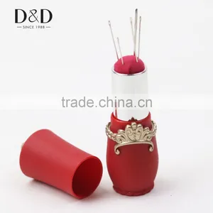 D&D New Portable 5pcs Handy Sewing Needles Lipstick Pin Cushion Sewing thumbnail-2